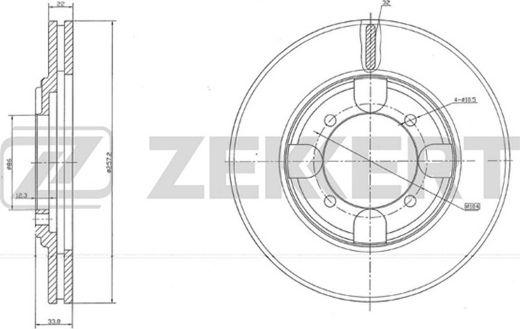 Zekkert BS-5745 - Спирачен диск vvparts.bg
