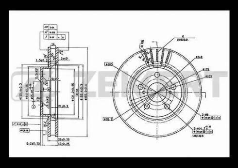 Zekkert BS-5740 - Спирачен диск vvparts.bg