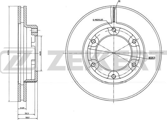 Zekkert BS-5759 - Спирачен диск vvparts.bg