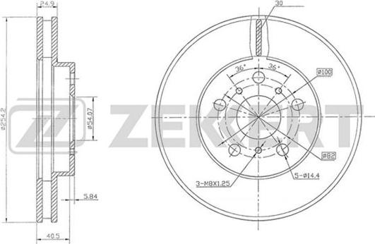 Zekkert BS-5751 - Спирачен диск vvparts.bg