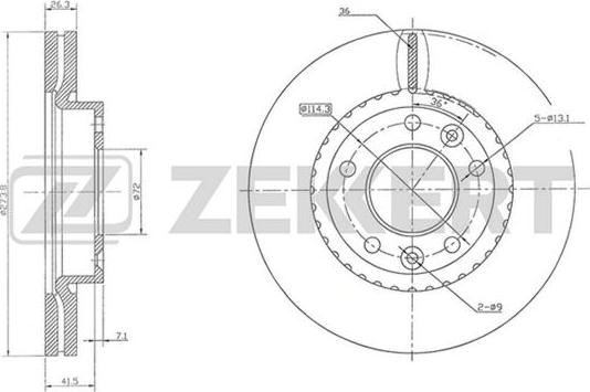 Zekkert BS-5761 - Спирачен диск vvparts.bg