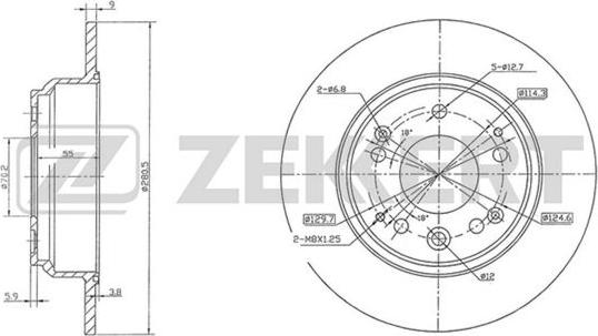 Zekkert BS-5709 - Спирачен диск vvparts.bg