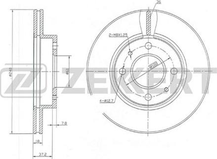 Zekkert BS-5704 - Спирачен диск vvparts.bg