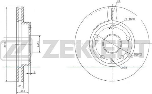 Zekkert BS-5707 - Спирачен диск vvparts.bg