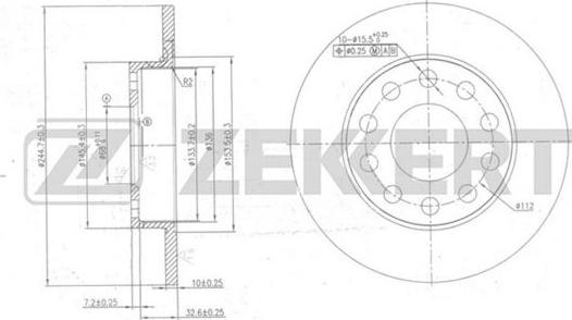 Zekkert BS-5780 - Спирачен диск vvparts.bg