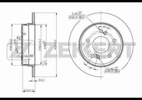 Zekkert BS-5788 - Спирачен диск vvparts.bg