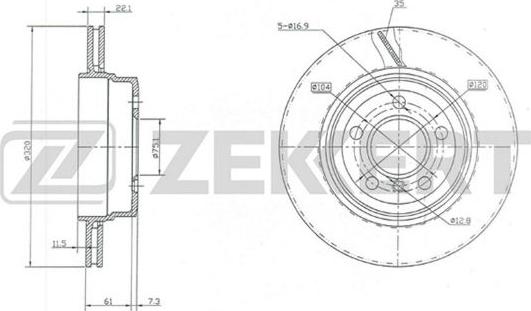 Zekkert BS-5783 - Спирачен диск vvparts.bg