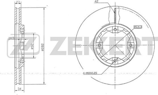 Zekkert BS-5739 - Спирачен диск vvparts.bg