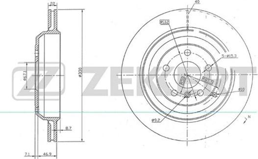 Zekkert BS-5770 - Спирачен диск vvparts.bg