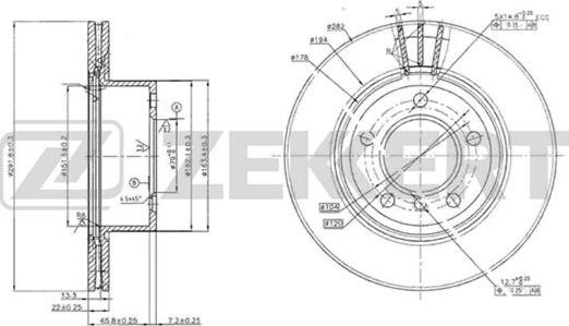 Zekkert BS-5772 - Спирачен диск vvparts.bg