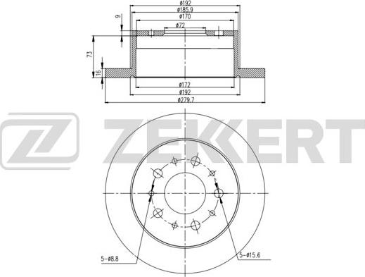 Zekkert BS-6457 - Спирачен диск vvparts.bg