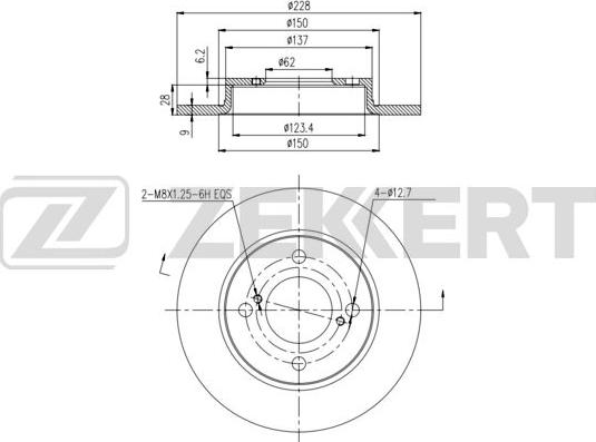 Zekkert BS-6439 - Спирачен диск vvparts.bg