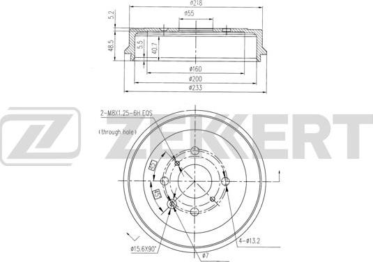 Zekkert BS-6435 - Спирачен барабан vvparts.bg