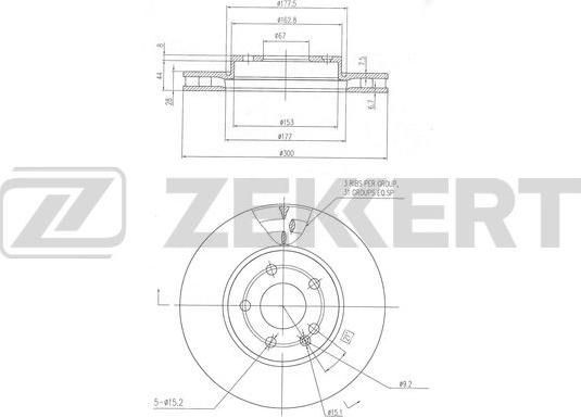 Zekkert BS-6501 - Спирачен диск vvparts.bg