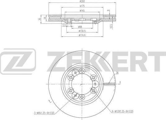 Zekkert BS-6514 - Спирачен диск vvparts.bg