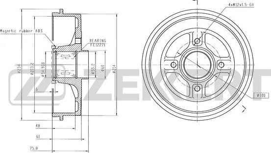 Zekkert BS-6533 - Спирачен барабан vvparts.bg