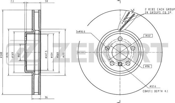 Zekkert BS-6573 - Спирачен диск vvparts.bg