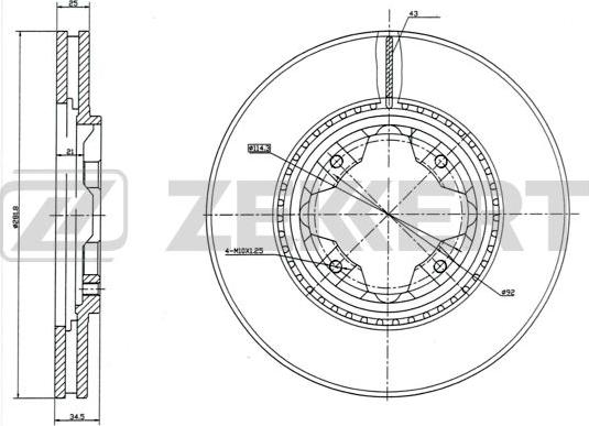 Zekkert BS-6049 - Спирачен диск vvparts.bg