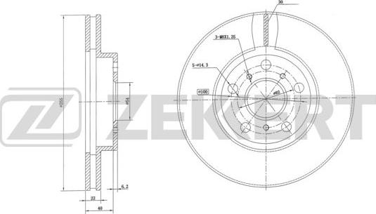 Zekkert BS-6055 - Спирачен диск vvparts.bg