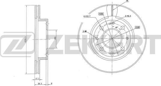 Zekkert BS-6062 - Спирачен диск vvparts.bg