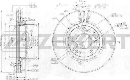 Zekkert BS-6019 - Спирачен диск vvparts.bg