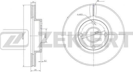 Zekkert BS-6020 - Спирачен диск vvparts.bg