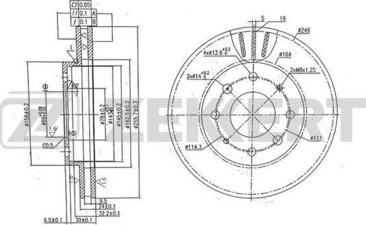 Zekkert BS-6149 - Спирачен диск vvparts.bg