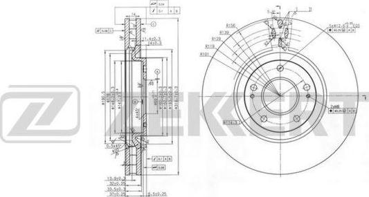 Zekkert BS-6154 - Спирачен диск vvparts.bg