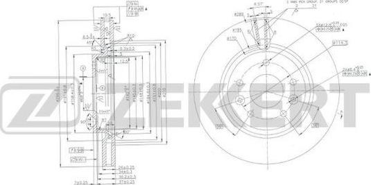 Zekkert BS-6103 - Спирачен диск vvparts.bg