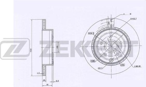 Zekkert BS-6120 - Спирачен диск vvparts.bg