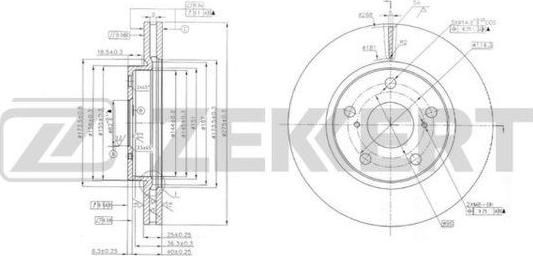 Zekkert BS-6173 - Спирачен диск vvparts.bg