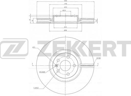 Zekkert BS-6358 - Спирачен диск vvparts.bg