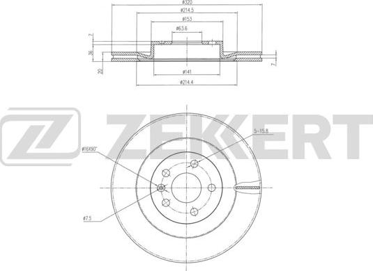 Zekkert BS-6360 - Спирачен диск vvparts.bg