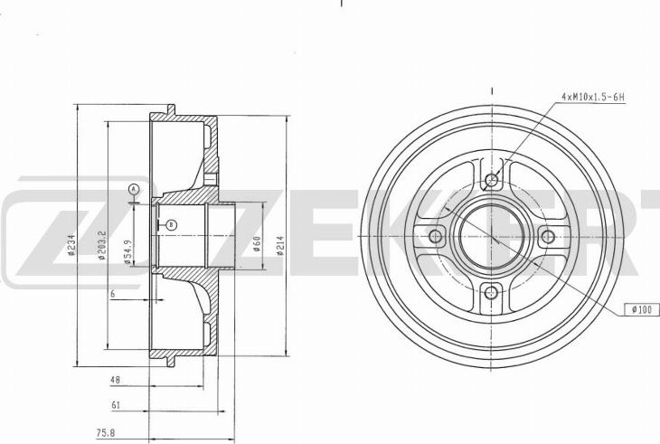 Zekkert BS-6311 - Спирачен барабан vvparts.bg