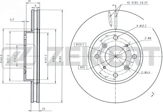 Zekkert BS-6317 - Спирачен диск vvparts.bg