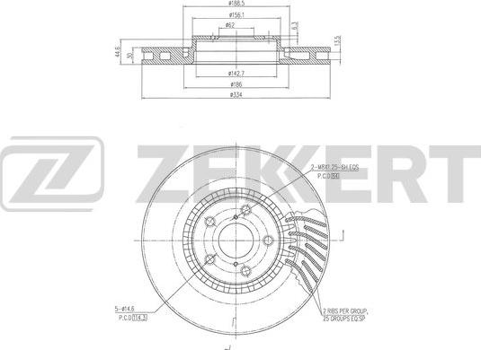 Zekkert BS-6247 - Спирачен диск vvparts.bg