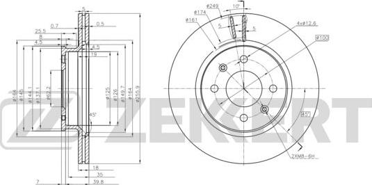 Zekkert BS-6205 - Спирачен диск vvparts.bg