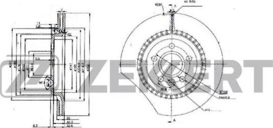Zekkert BS-6235 - Спирачен диск vvparts.bg