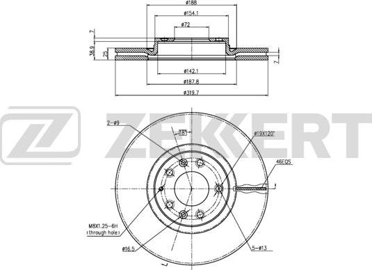 Zekkert BS-6230 - Спирачен диск vvparts.bg