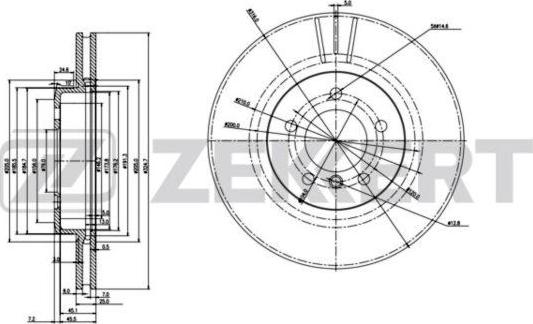 Zekkert BS-6224 - Спирачен диск vvparts.bg