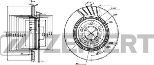 Zekkert BS-6223 - Спирачен диск vvparts.bg