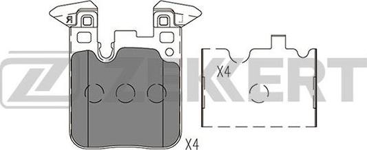 Zekkert BS-1402 - Комплект спирачно феродо, дискови спирачки vvparts.bg