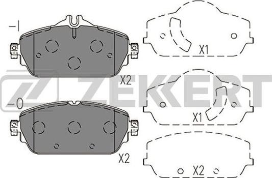 Zekkert BS-1411 - Комплект спирачно феродо, дискови спирачки vvparts.bg