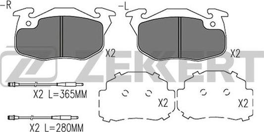 Zekkert BS-1567 - Комплект спирачно феродо, дискови спирачки vvparts.bg