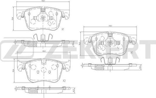 Zekkert BS-1694 - Комплект спирачно феродо, дискови спирачки vvparts.bg