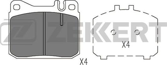 Zekkert BS-1396 - Комплект спирачно феродо, дискови спирачки vvparts.bg