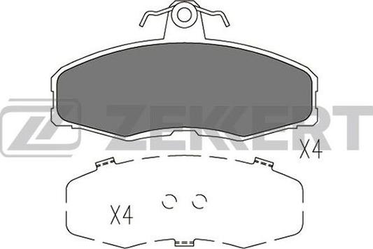 Zekkert BS-1383 - Комплект спирачно феродо, дискови спирачки vvparts.bg