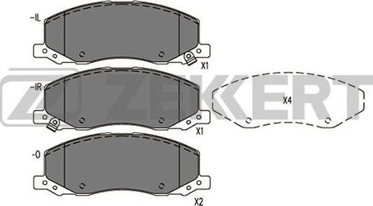 Zekkert BS-1290 - Комплект спирачно феродо, дискови спирачки vvparts.bg