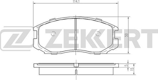 Zekkert BS-1237 - Комплект спирачно феродо, дискови спирачки vvparts.bg