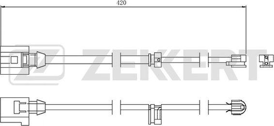Zekkert BS-8045 - Предупредителен контактен сензор, износване на накладките vvparts.bg